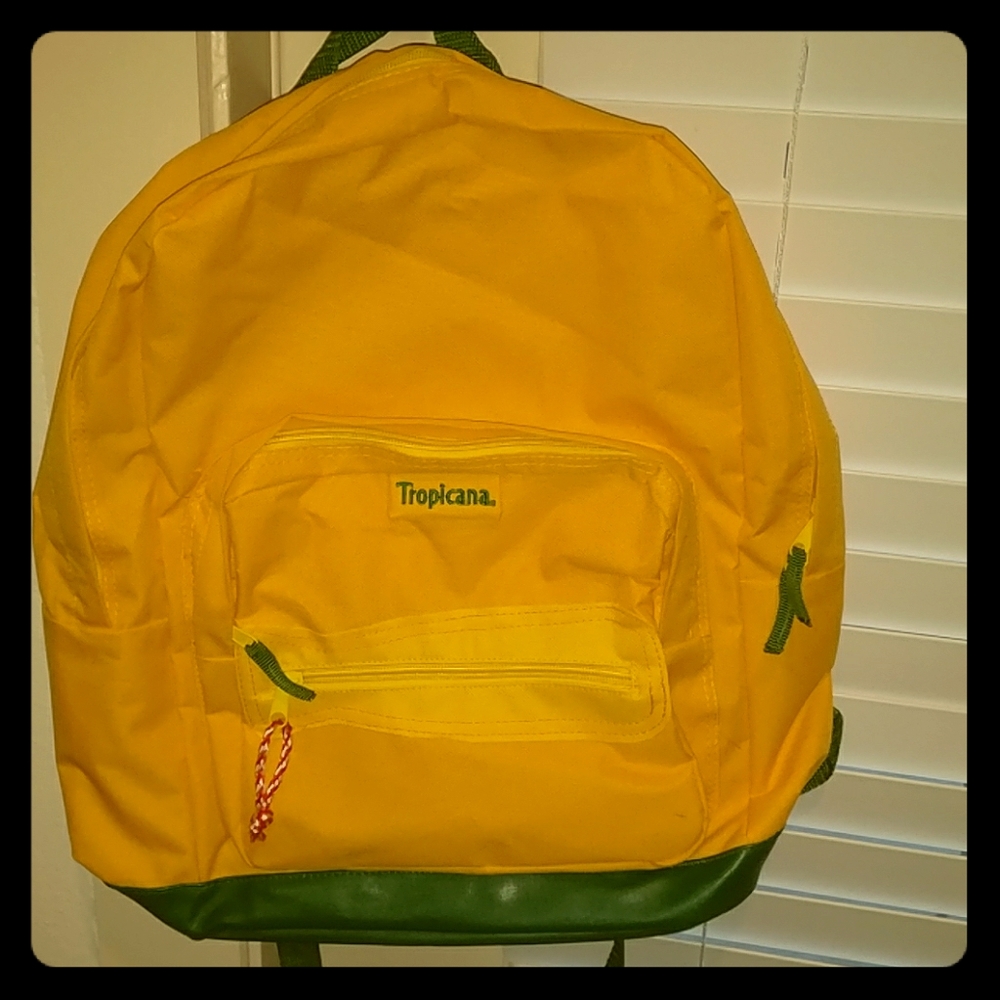 Bright yellow NWOT Tropicana back pack